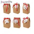 3pcs Snowflake Christmas Paper Bags Gift Boxes Candy Cookie Packaging_1